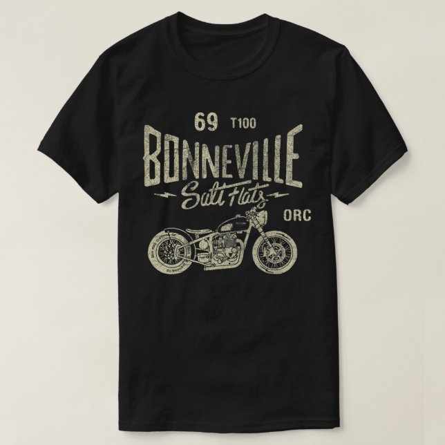 Bonneville Salt Flats Motorcycle Racing gift T-Shirt (Design Front)