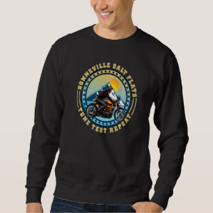Bonneville Salt Flats Vintage Retro Motorcycle Rid Sweatshirt