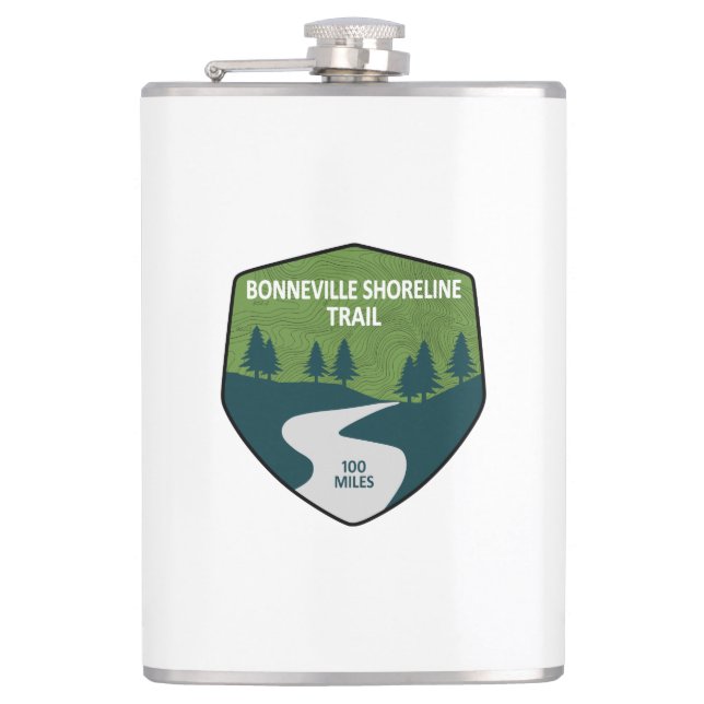 Bonneville Shoreline Trail Hip Flask (Front)