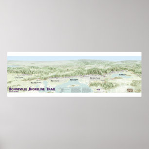 Bonneville Shoreline Trail Map Poster