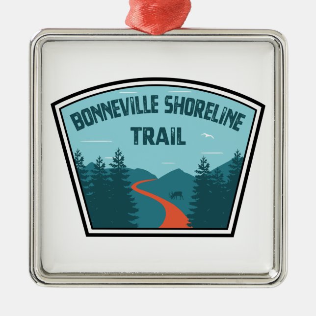 Bonneville Shoreline Trail Metal Tree Decoration (Front)