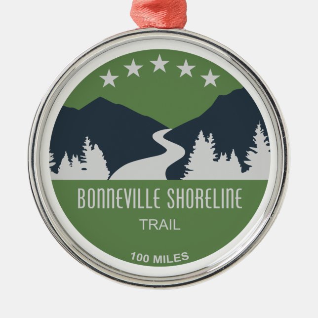 Bonneville Shoreline Trail Metal Tree Decoration (Front)