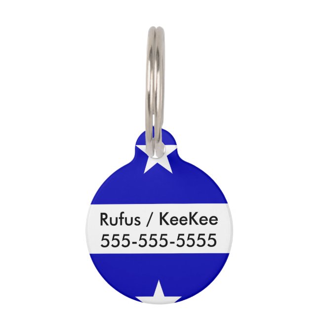 Bonnie Blue Flag Pet Tag (Front)