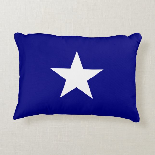 Bonnie Blue Flag White Star Decorative Cushion (Back)