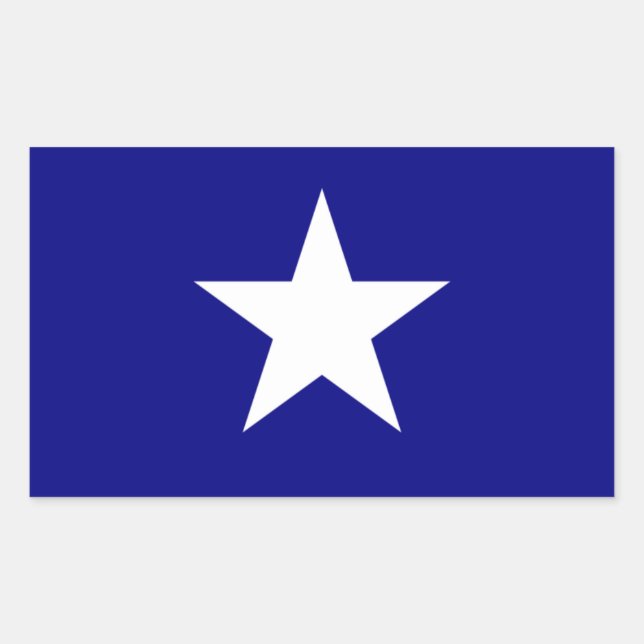 Bonnie Blue Flag White Star Rectangular Sticker (Front)