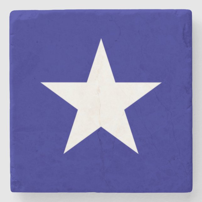 Bonnie Blue Flag White Star Stone Coaster (Front)