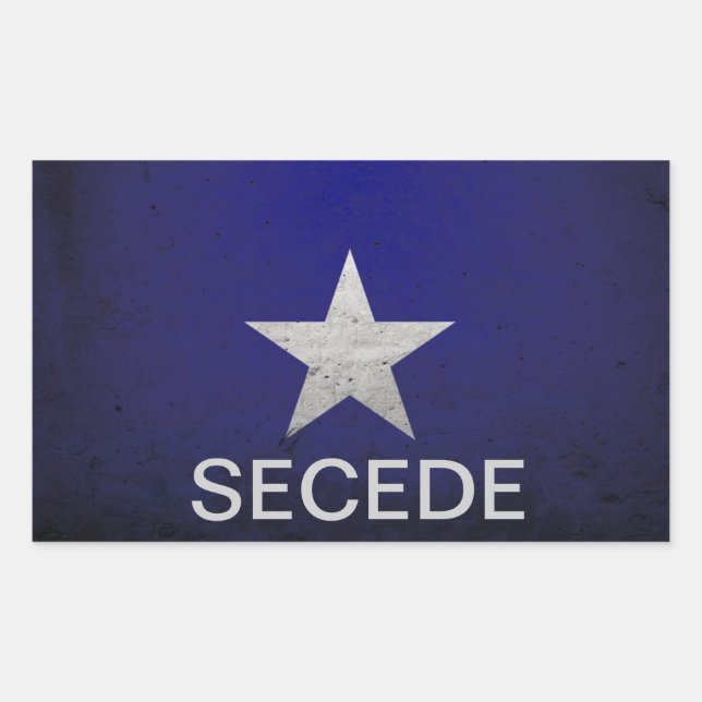 Bonnie blue secede rectangular sticker (Front)