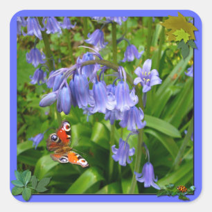 BONNIE BLUEBELL ~ Square Envelope Sealer/Sticker Square Sticker