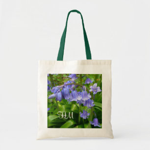 Bonnie Bluebell With Monogram Tote Bag