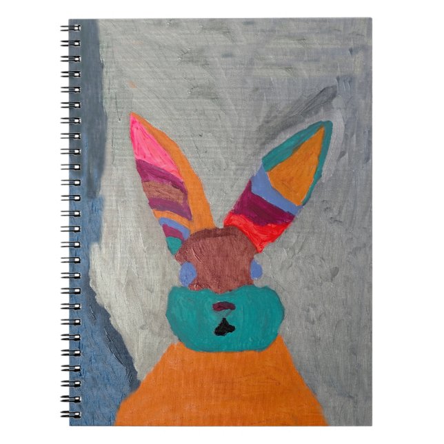 Bonnie Bunnie Spiral Notebook - CreativelyDrew (Front)