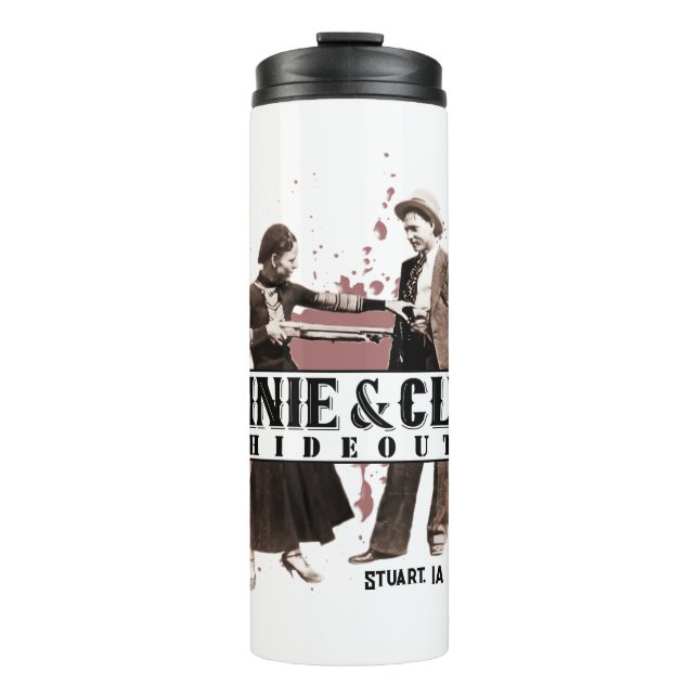 Bonnie & Clyde Hideout: Beer Glass Thermal Tumbler (Front)