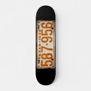 Bonnie & Clyde License Plate Skateboard