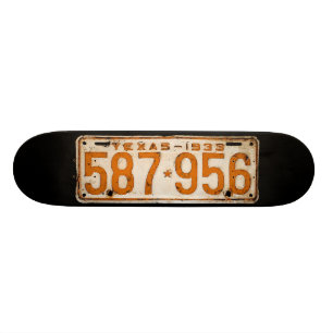 Bonnie & Clyde License Plate Skateboard