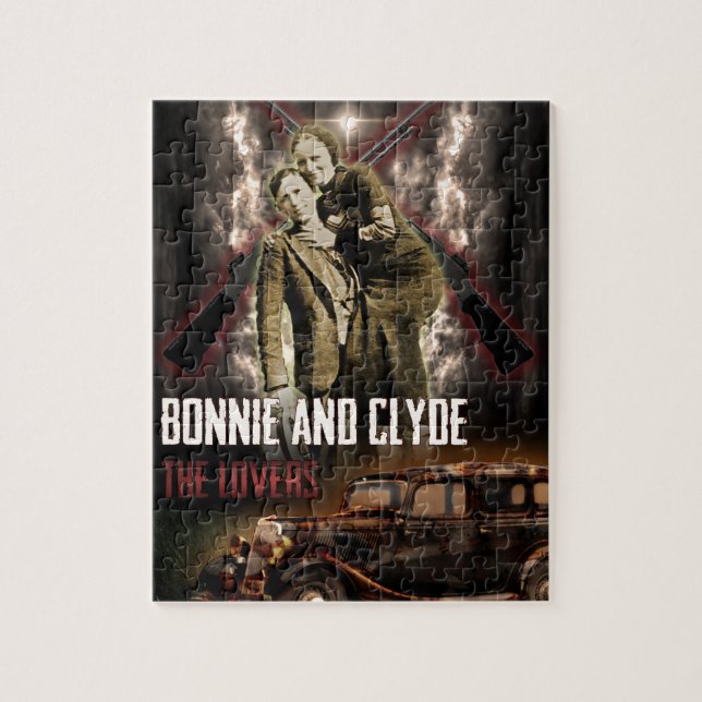 Bonnie & Clyde The Outlaw Lovers Jigsaw Puzzle (Vertical)