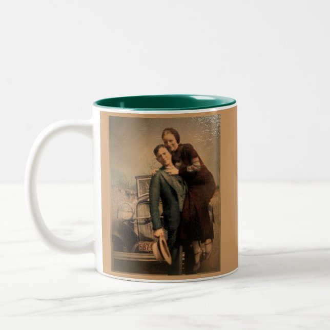 Bonnie & Clyde Two-Tone Coffee Mug (Left)