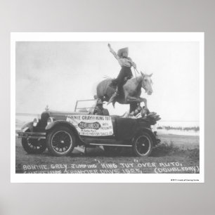 Bonnie Grey jumping her horse. Poster