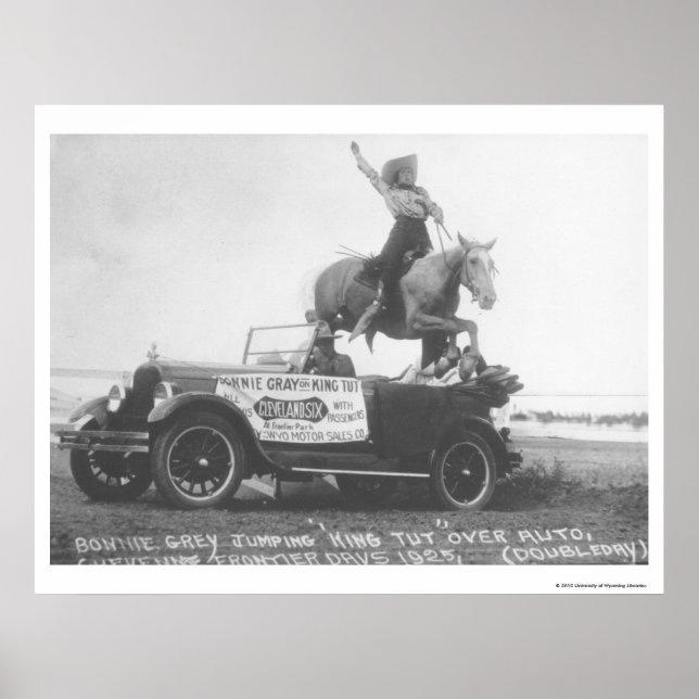 Bonnie Grey jumping her horse. Poster (Front)