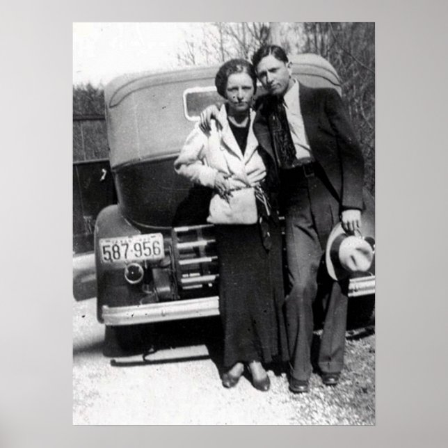Bonnie Parker and Clyde Barrow 1933 Poster (Front)