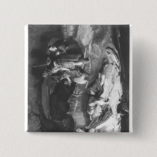 Bonnie Prince Charlie  in Hiding 15 Cm Square Badge