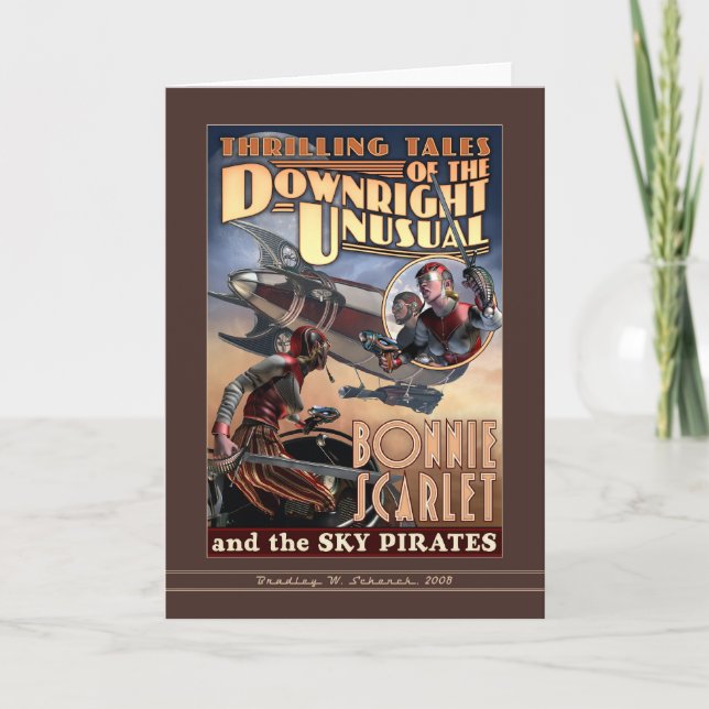 Bonnie Scarlet & the Sky Pirates Greeting Card (Front)