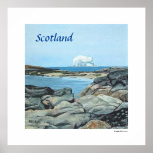 Bonnie Scotland Bass Rock North Berwick scenery  Poster