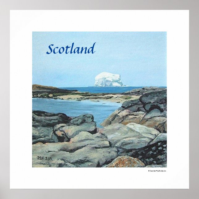 Bonnie Scotland Bass Rock North Berwick scenery  Poster (Front)