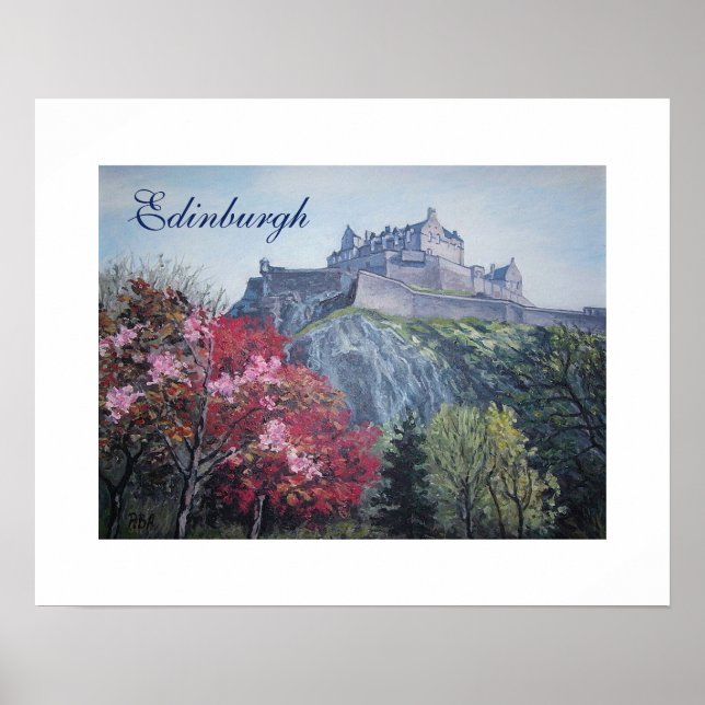 Bonnie Scotland Edinburgh Castle Scotland art  Poster (Front)