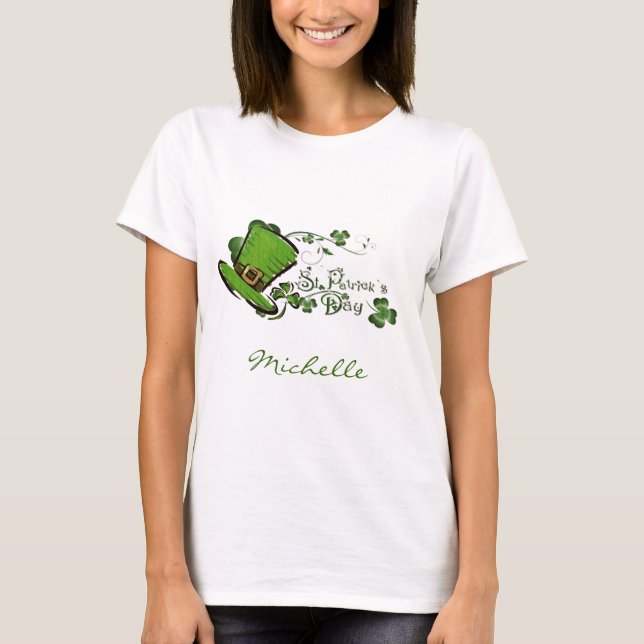 Bonnie St. Patricks Day CUSTOM Name Business T-Shirt (Front)