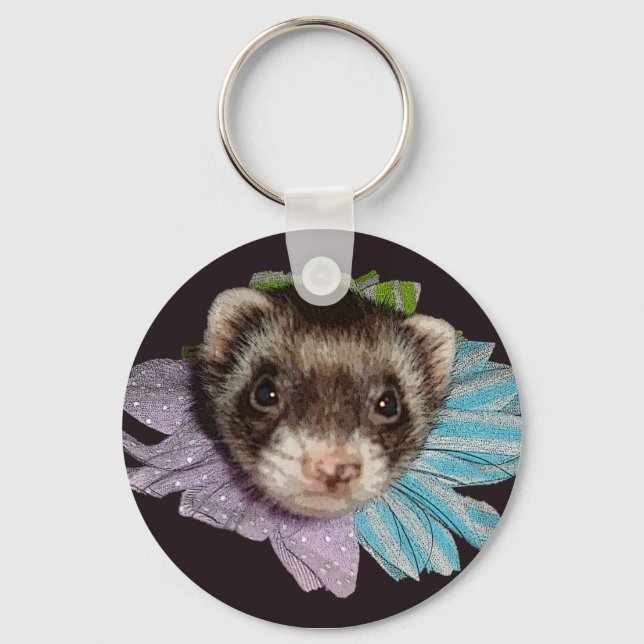 Bonnie The Ferret Flower Key Chain (Front)