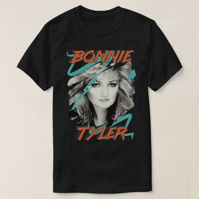Bonnie Tyler 80s 1980s pop Music Total Eclipse of  T-Shirt (Design Front)