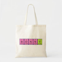 Bonny periodic table name tote bag