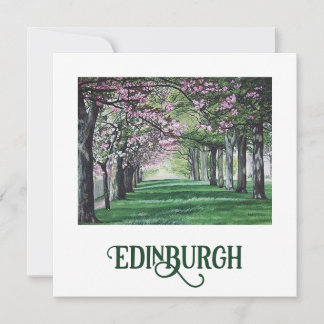 Bonny Scotland beautiful Edinburgh park fine art  Holiday Card