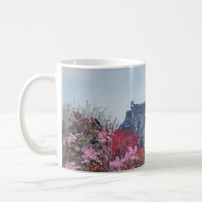 Bonny Scotland Edinburgh Castle scenery fine art  Coffee Mug (Left)