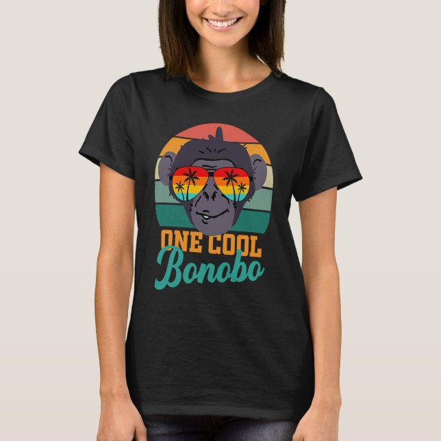 Bonobo chimpanzee tropical sunglasses  men women k T-Shirt (Front)