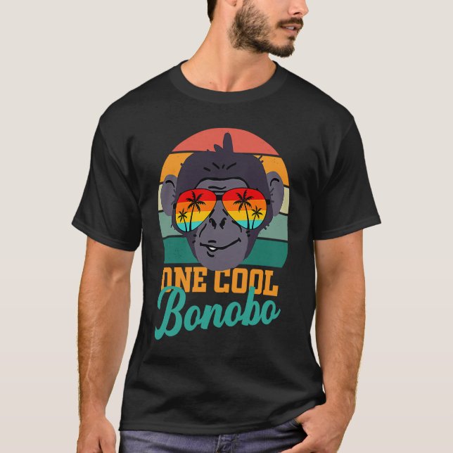 Bonobo chimpanzee tropical sunglasses  men women k T-Shirt (Front)