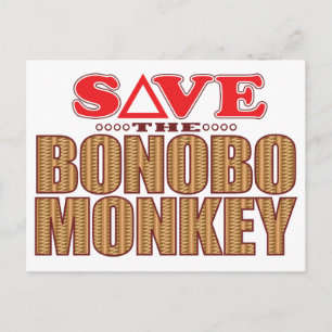 Bonobo Monkey Save Postcard