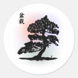 bonsai 01 classic round sticker