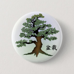 Bonsai 08 6 cm round badge