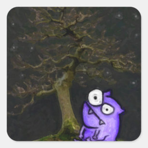 Bonsai and the Beast Square Sticker