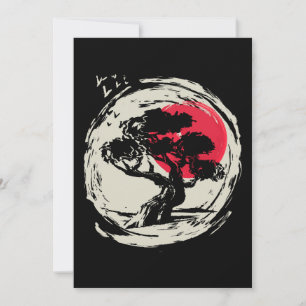 Bonsai Art Japanese Sunset Invitation