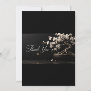 Bonsai Cherry Blossom Thank You Card Zen Luxury