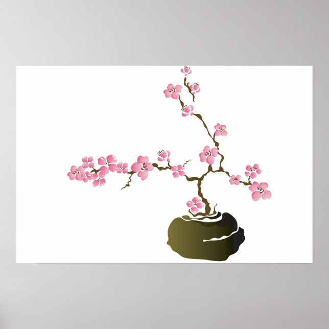 Bonsai cherry tree Poster (Front)