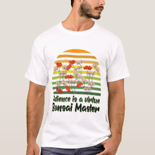 Bonsai Garden Master Retro Sunset Gardener Art T-Shirt