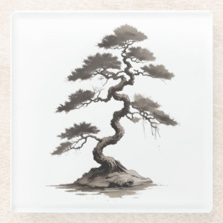 Bonsai Glass Coaster