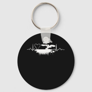 Bonsai Heartbeat for Bonsai Lovers Key Ring