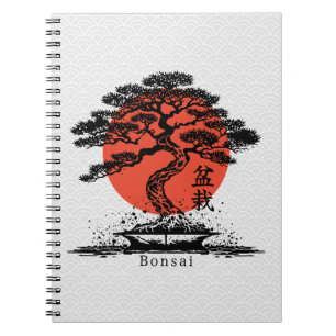 Bonsai Japanese Kanji Personalised Notebook