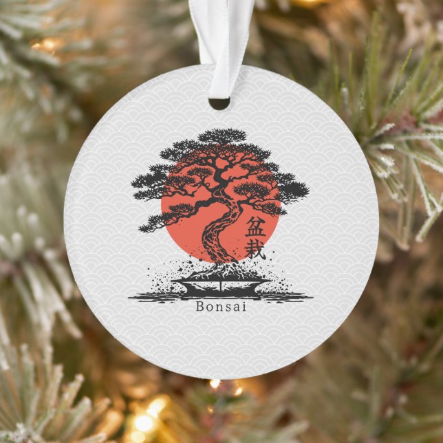 Bonsai Japanese Kanji Personalised Ornament (Tree)