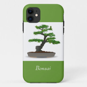 Bonsai Japanese Miniature Tree with Leaf Dots iPhone 11 Case