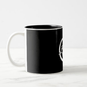 bonsai master japanese bonsai tree art circle Two-Tone coffee mug