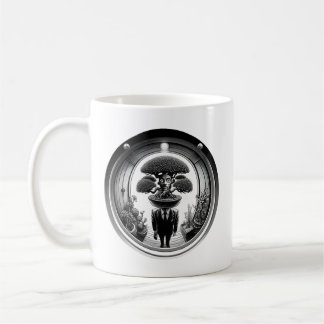 Bonsai Mind: A Surreal Plant Fusion | Fisheye Coffee Mug